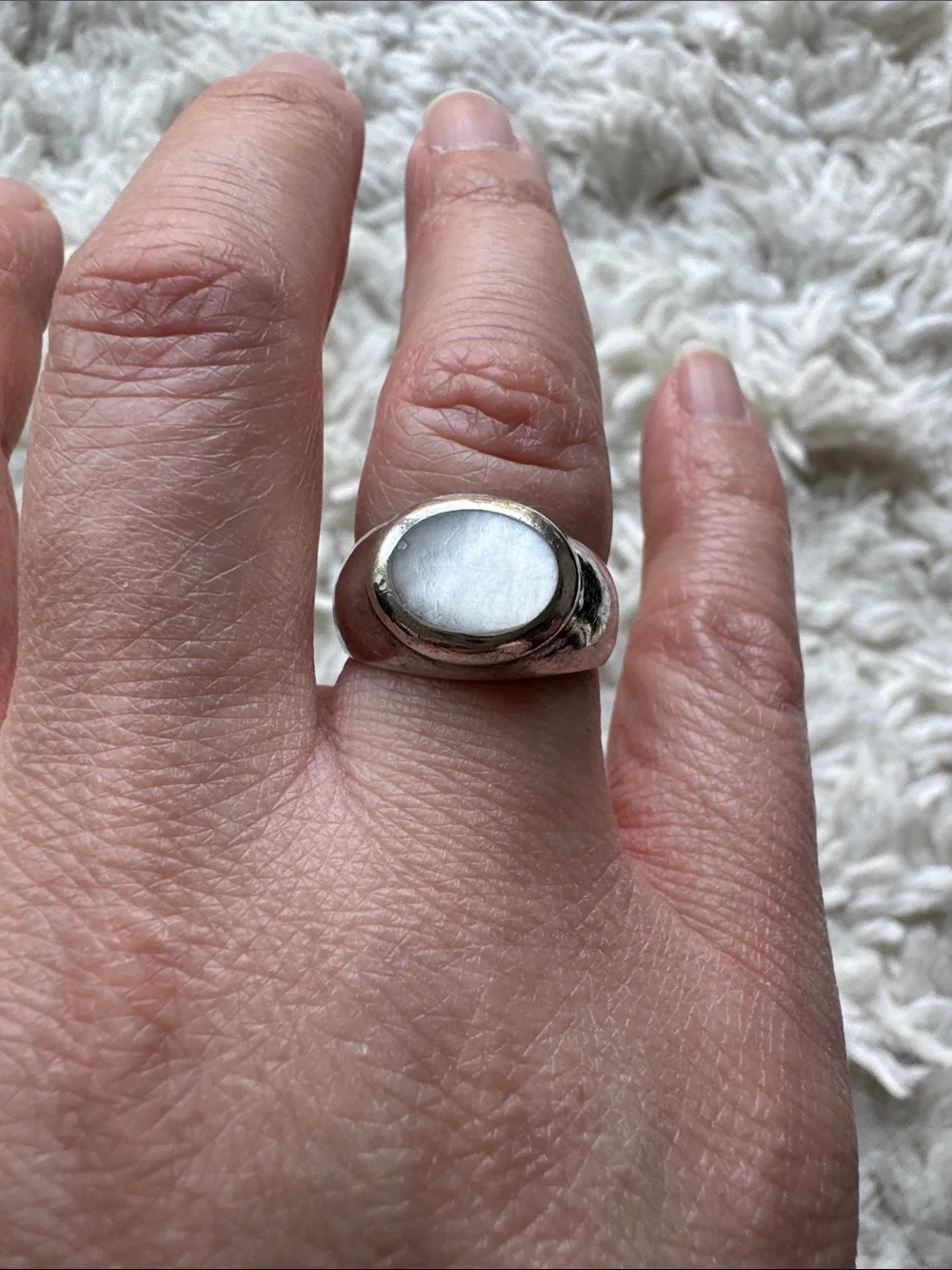 Wide Band Sterling Silver Ring